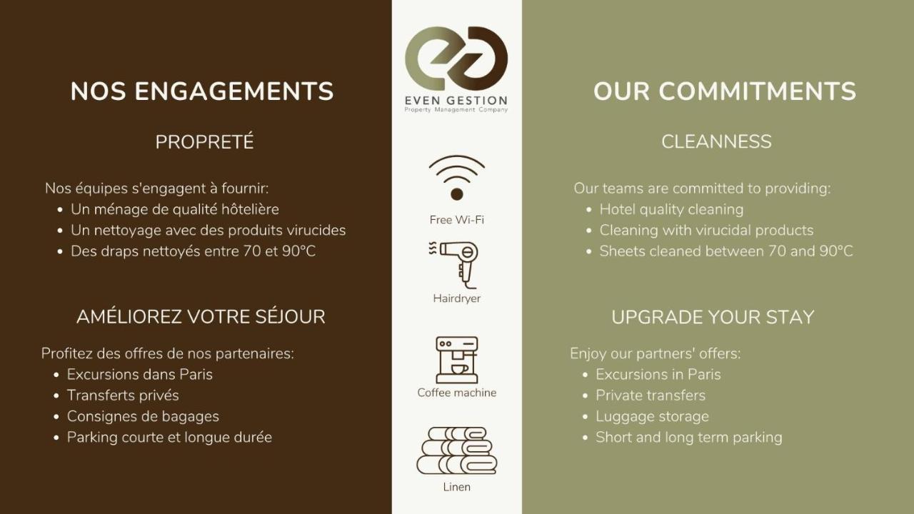 Appartamento 1#appart 4pers#2 Chambres#commerce#fullequipped#ac Parigi